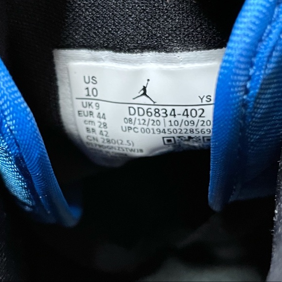 Nike Air Jordan 1 Mid SE Signal Blue DD6834-402 10 Patent Leather - Picture 4 of 11